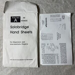 Solobridge Series A 50 Hands Sheets‎ 1976 Beginners Intermediate Card Game
